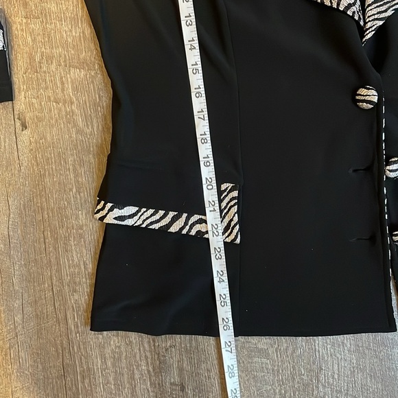 Artex Fashions Vintage Black Dilver Zebra Stripe Blazer Jacket size 2X - Picture 16 of 16